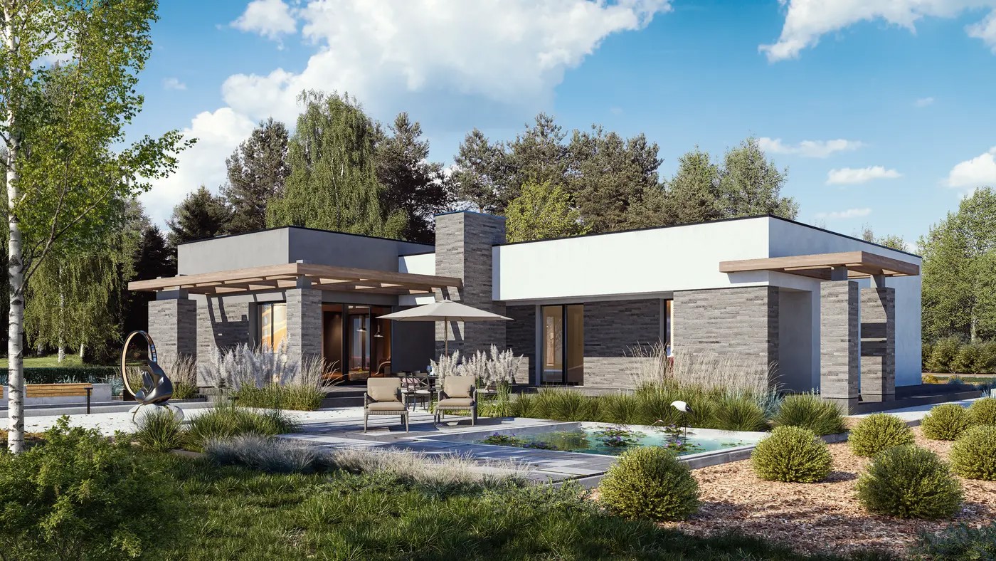 128M2+36M2  Alpa Çelik Ev Ax137D