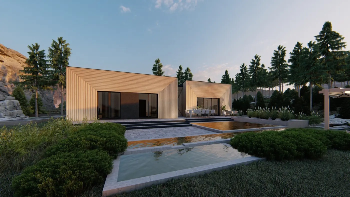 153M2+40M2  Alpa Çelik Ev Ax269