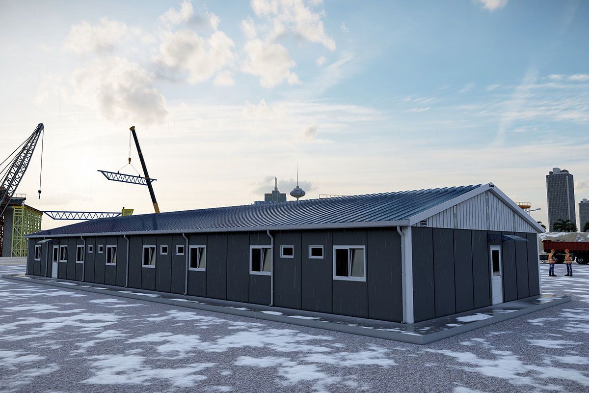 303 m² Prefabrik Yatakhane